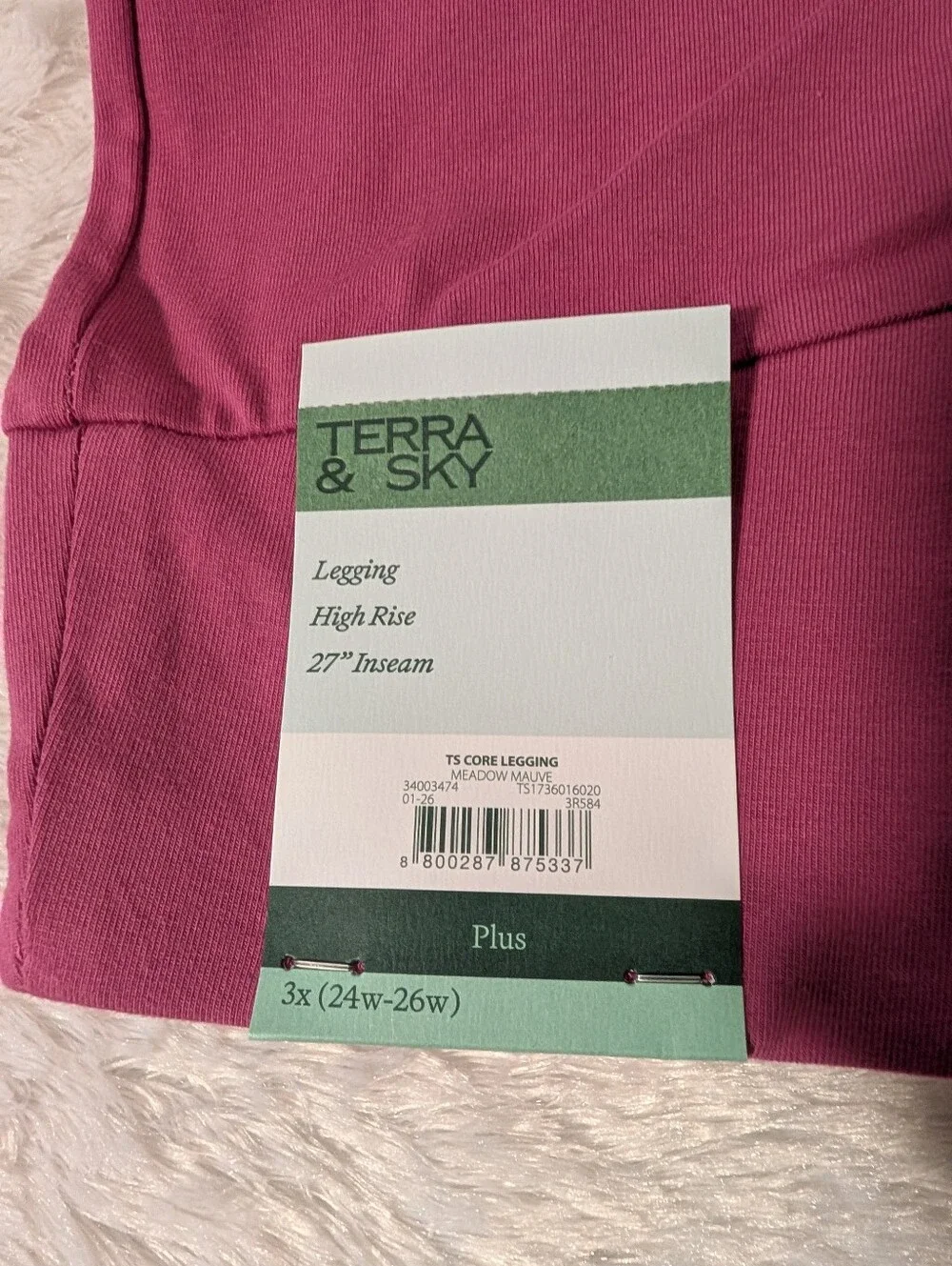 Terra & Sky Meadow Mauve High-Rise Core Leggings